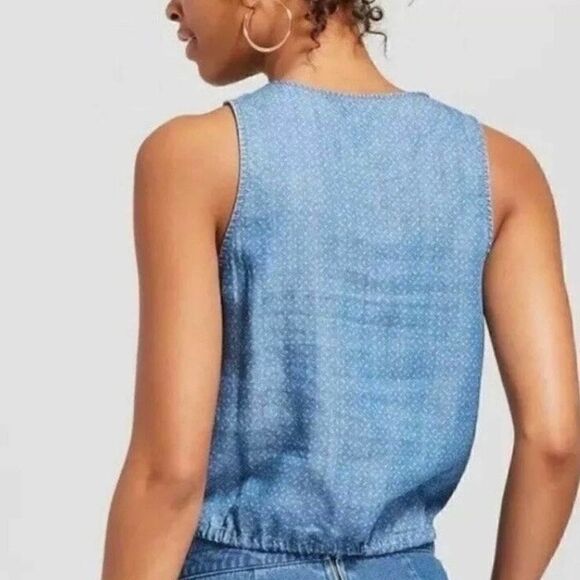 Universal thread denim look printed boho tank xs - Picture 2 of 6